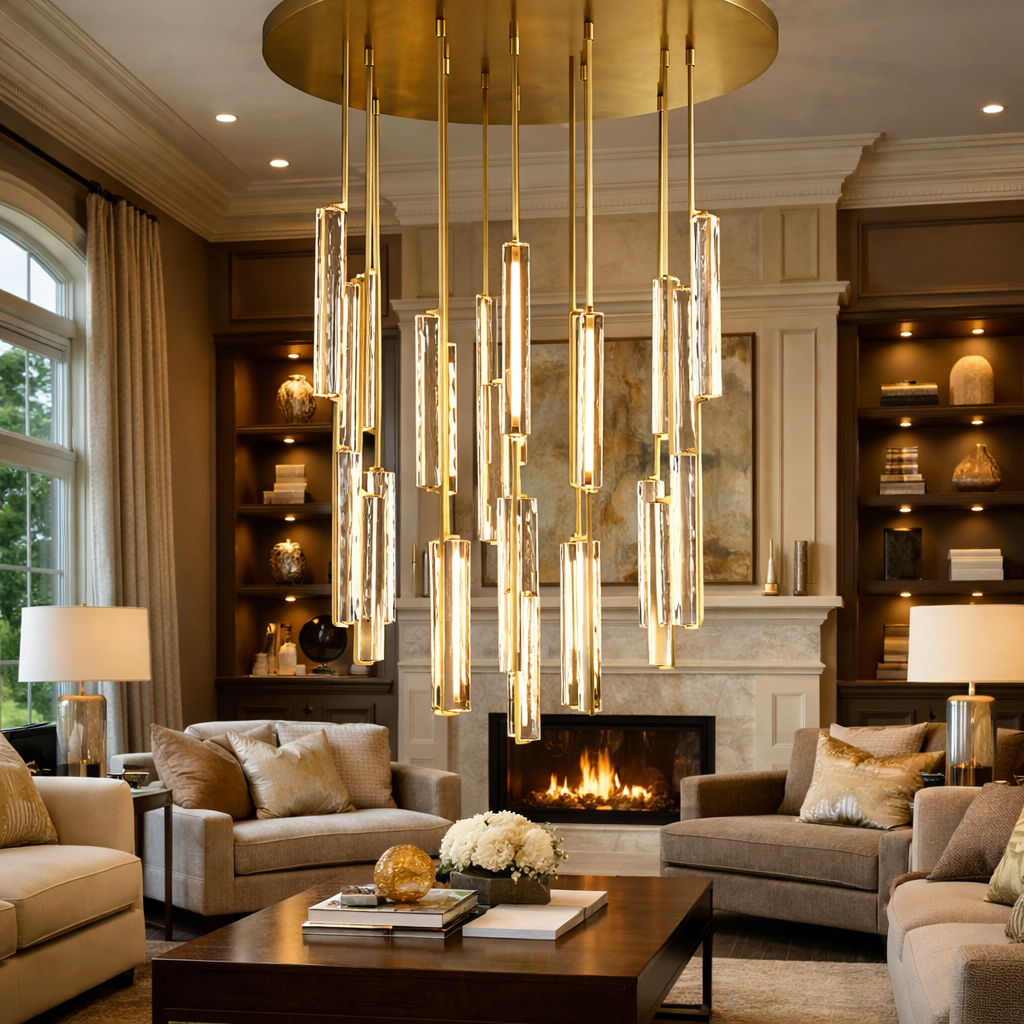 Budubon Crystal Round Chandelier