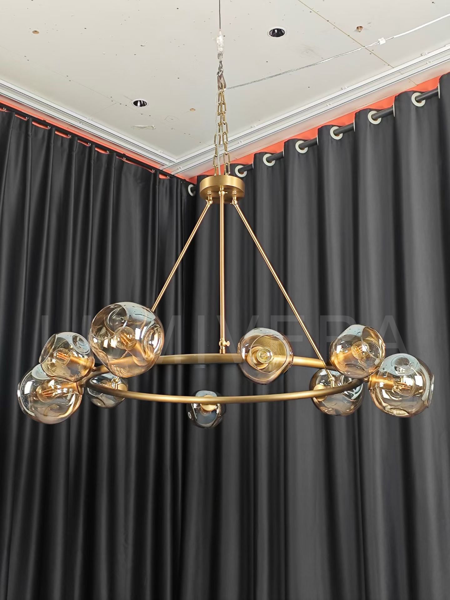 Bubbleler Glass Round Chandelier