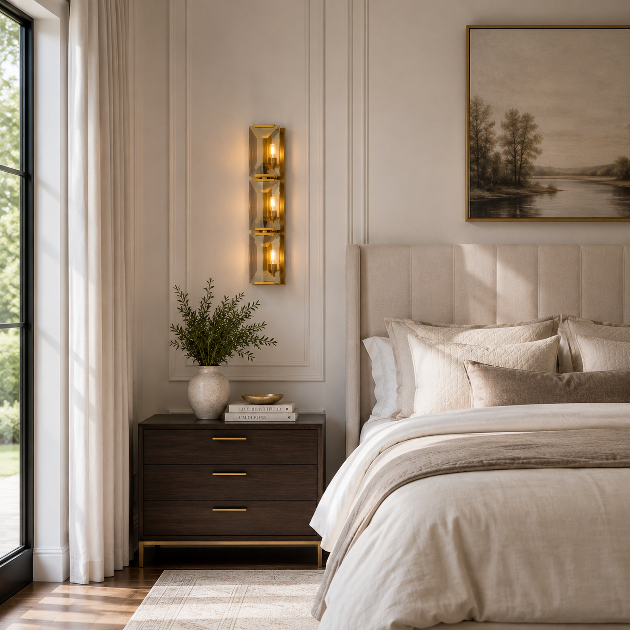 MARLOW CRYSTAL TRIPLE SCONCE