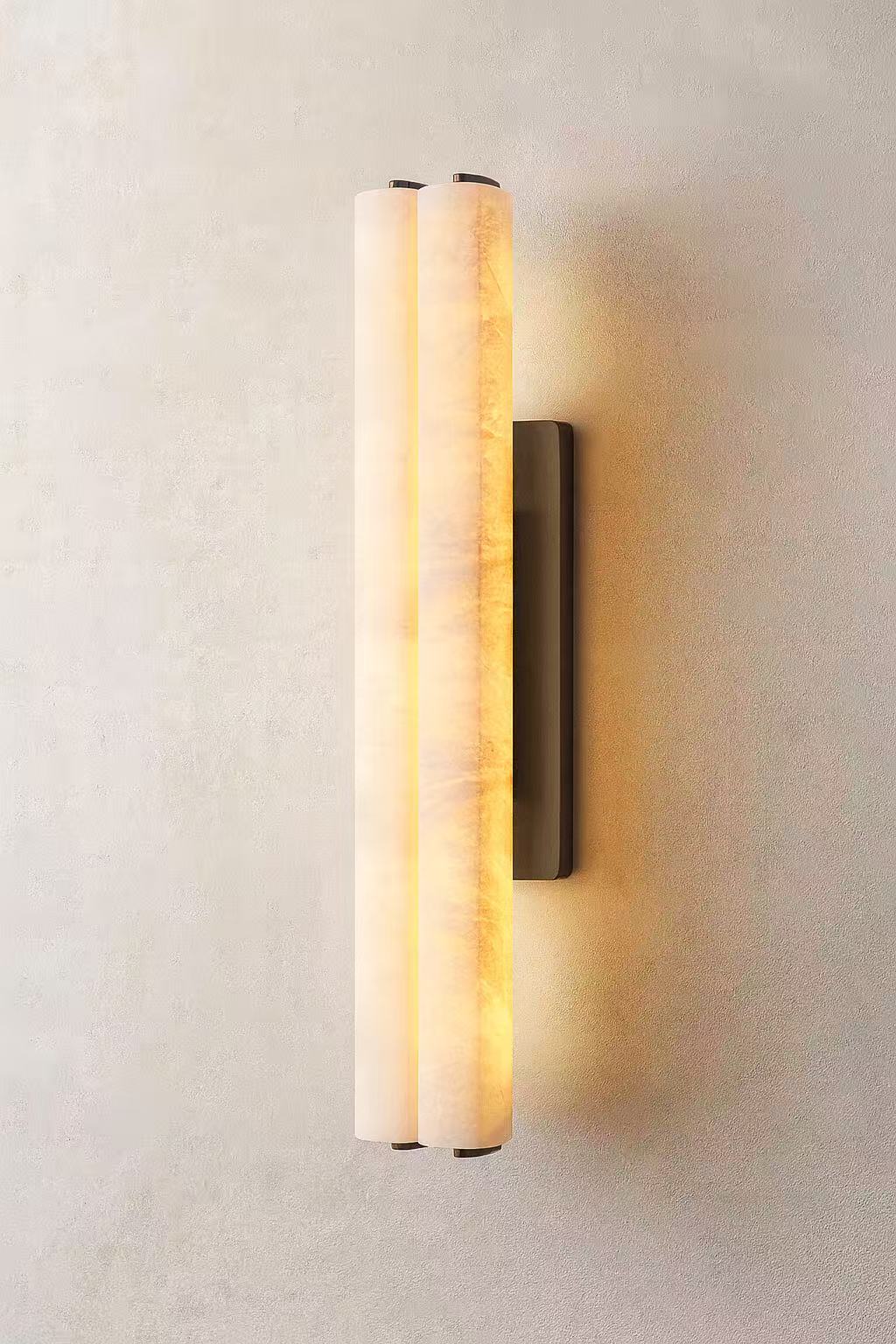 BUDUBON ALABASTER DOUBLE SCONCE
