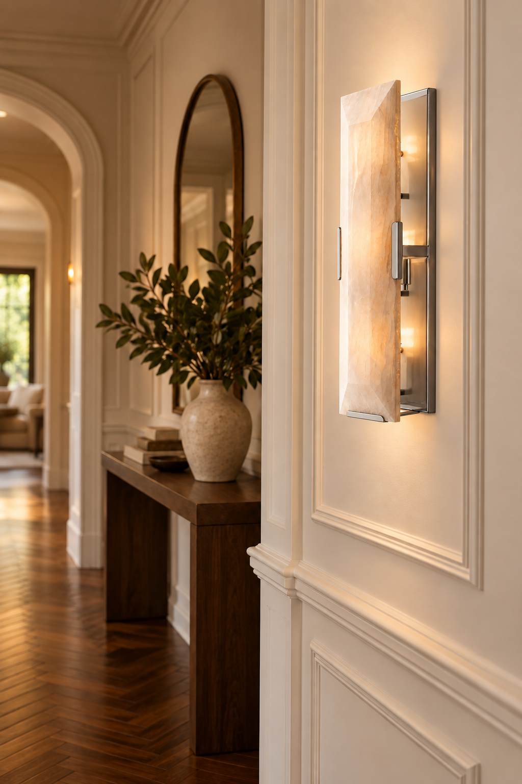 Hadilor Calcite Linear Sconce