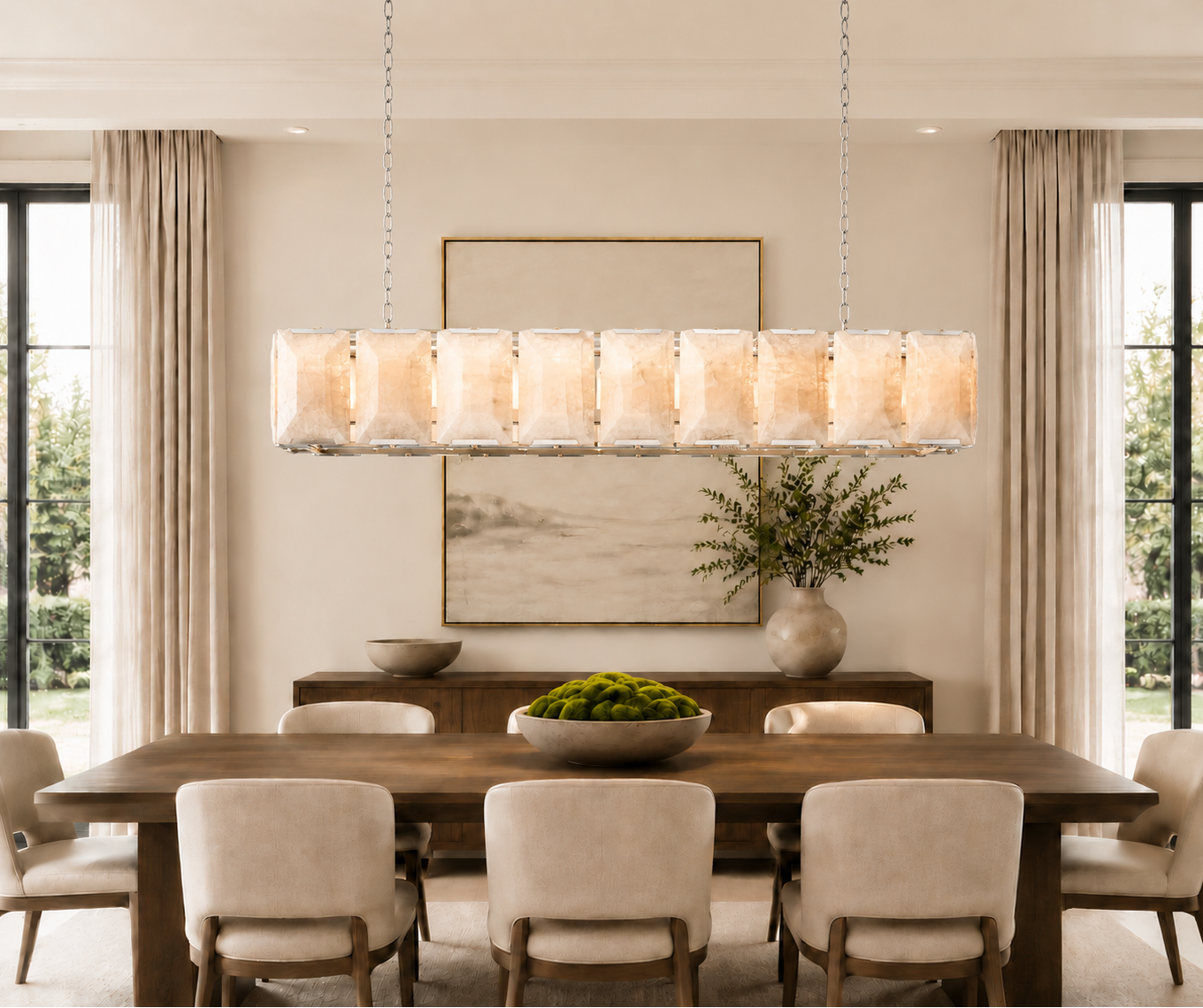 Hadilor Calcite Rectangular Chandelier