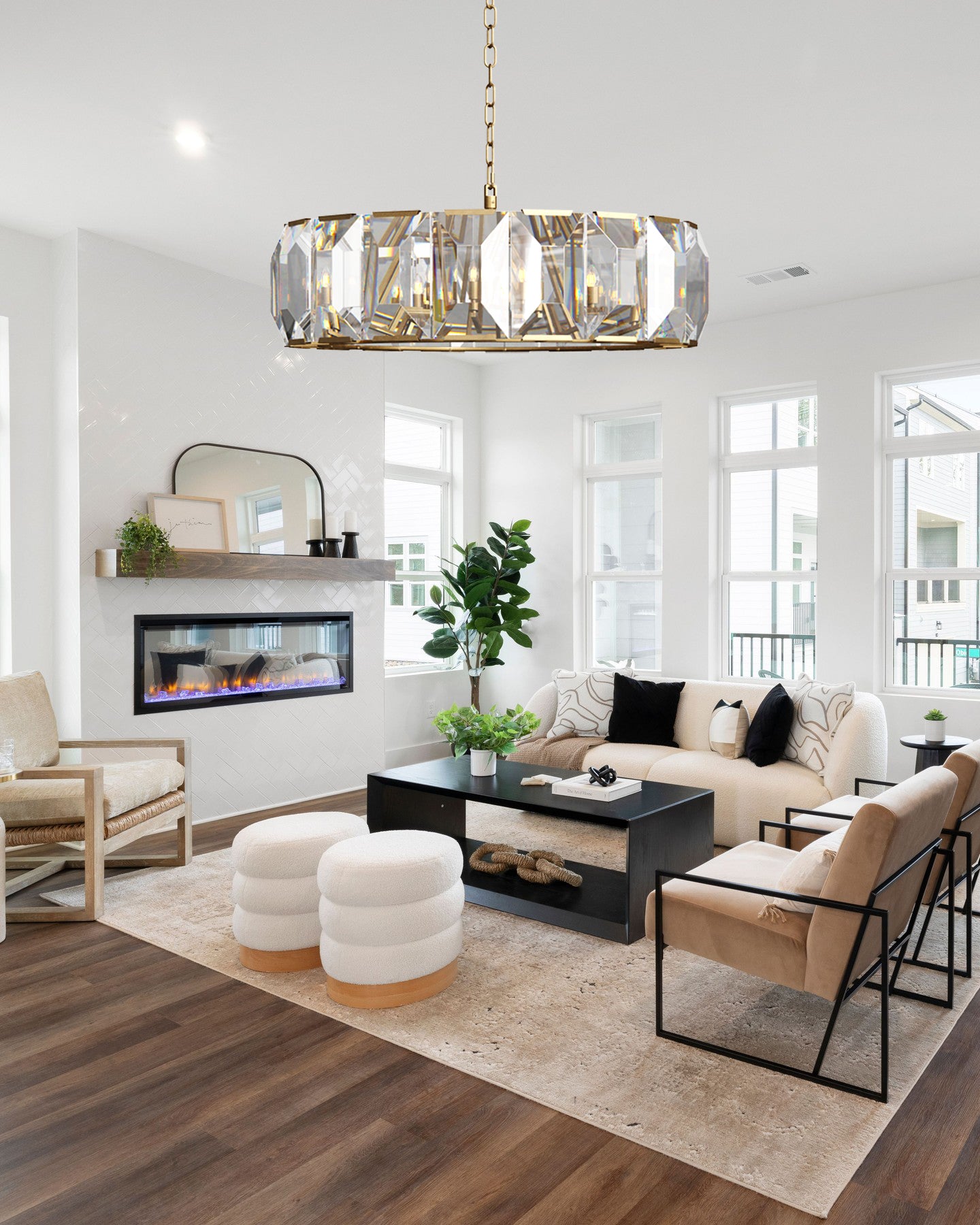 MARLOW CRYSTAL ROUND CHANDELIER 43"