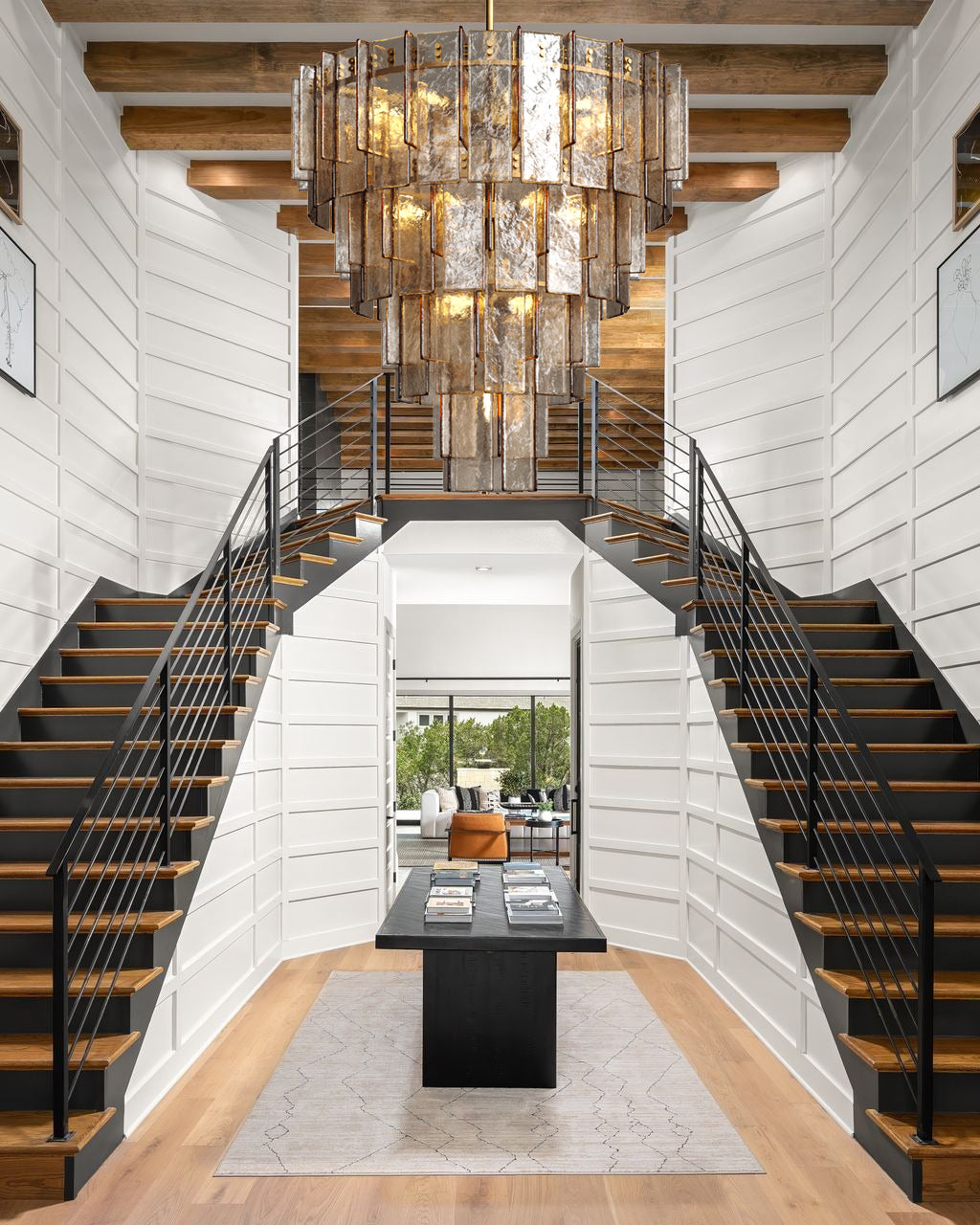 HATTICE SMOKE GLASS TIERED CHANDELIER 47"