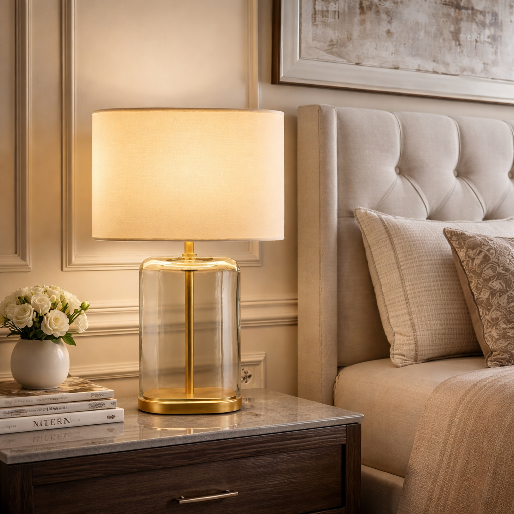 Lacoury Clear Glass Table Lamp