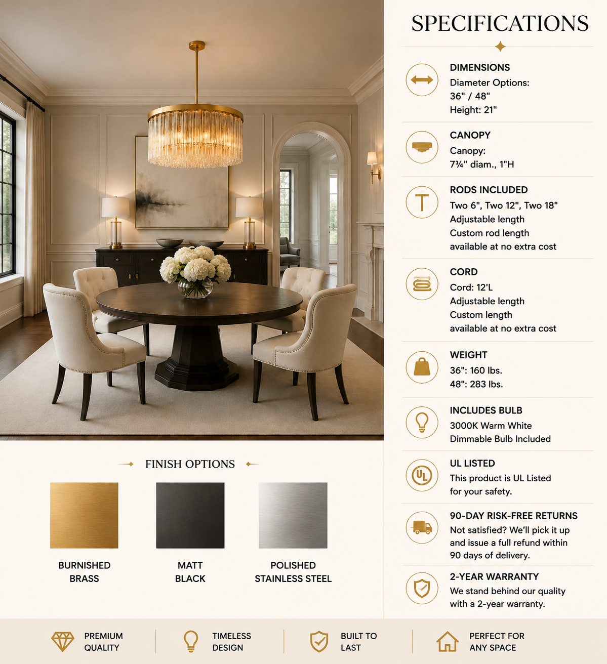 Cirbos Round Chandelier