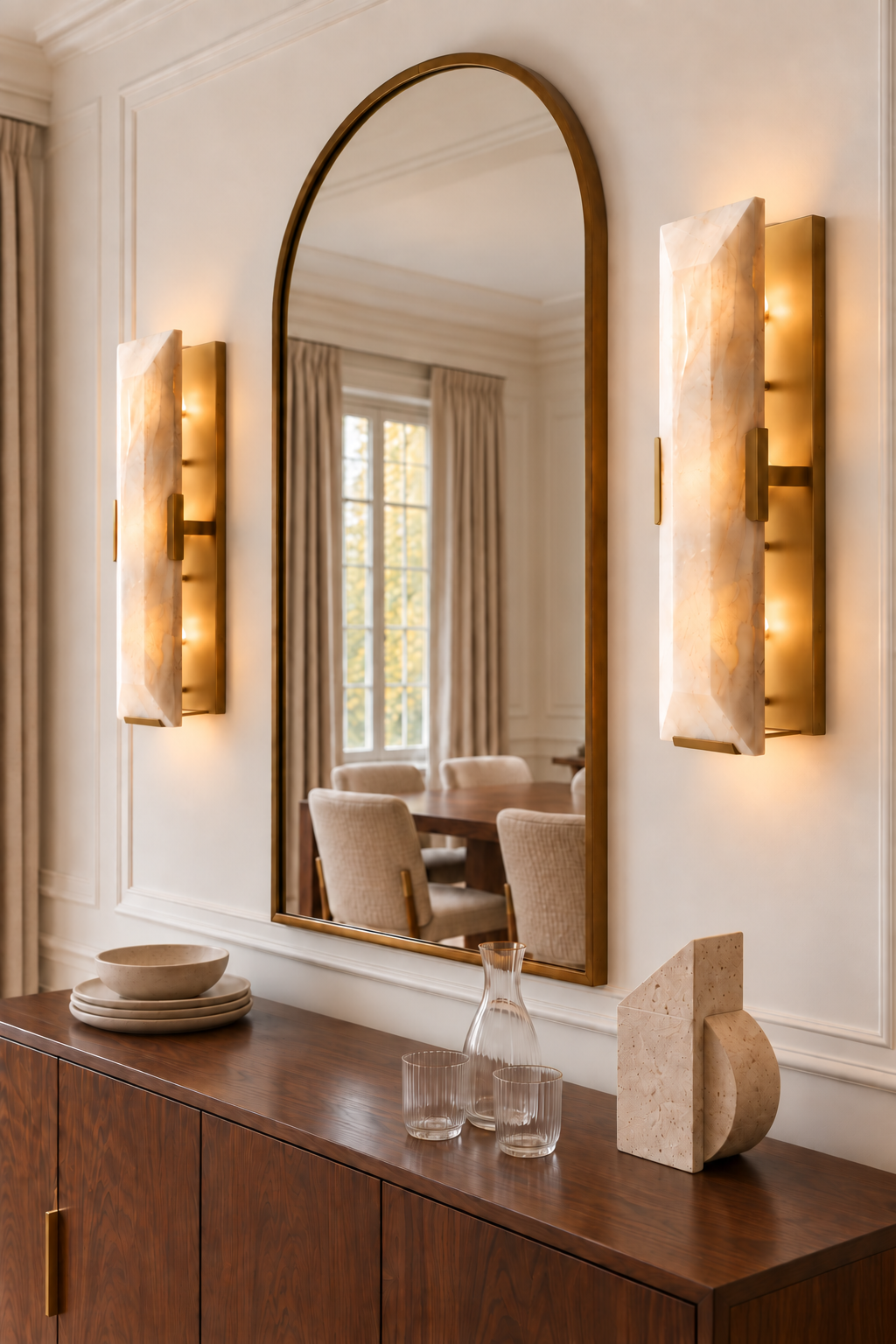 Hadilor Calcite Linear Sconce