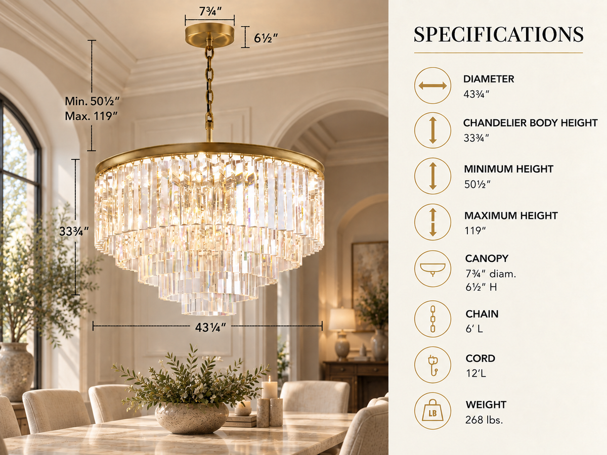 1920s Diomond Round Chandelier