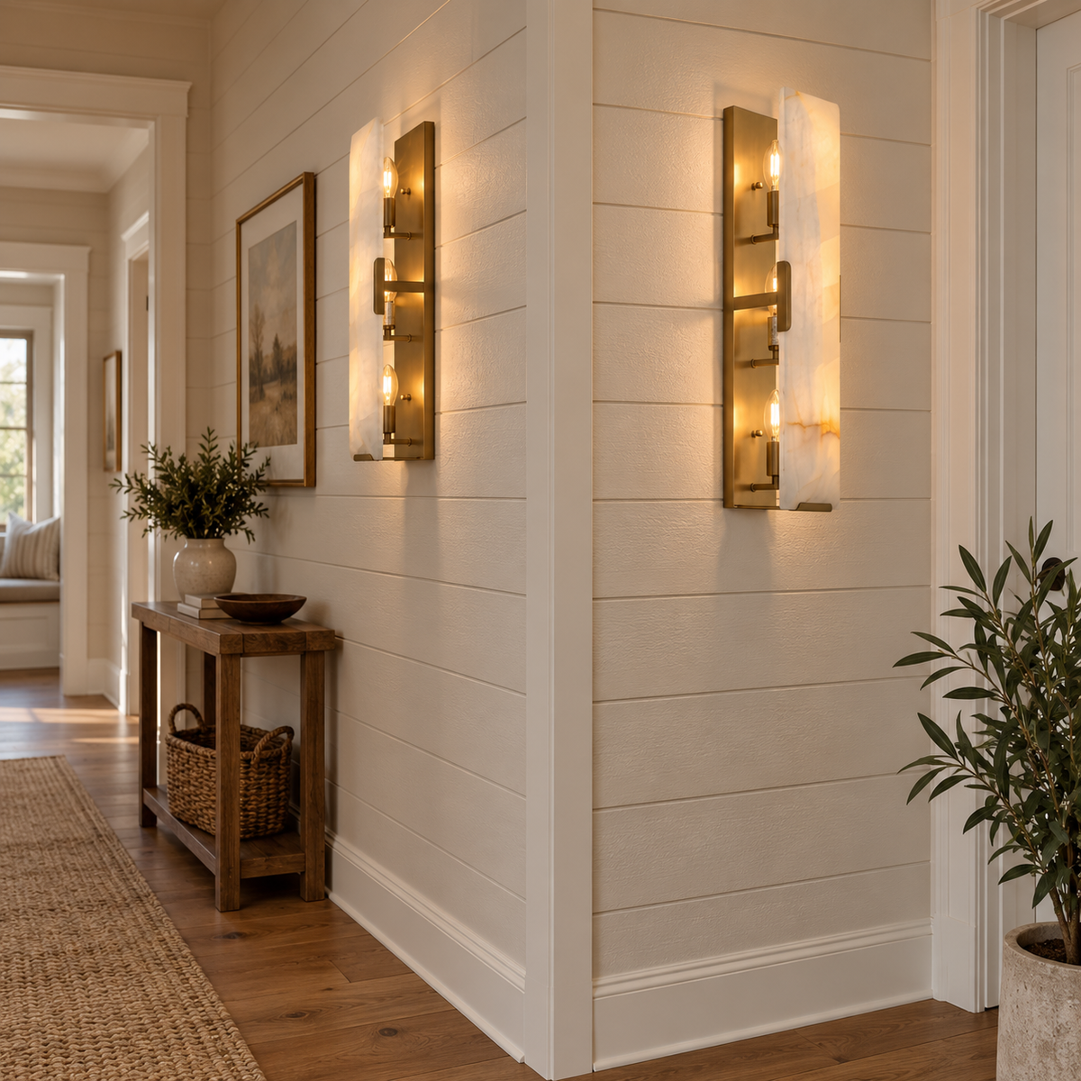 Hadilor Calcite Linear Sconce