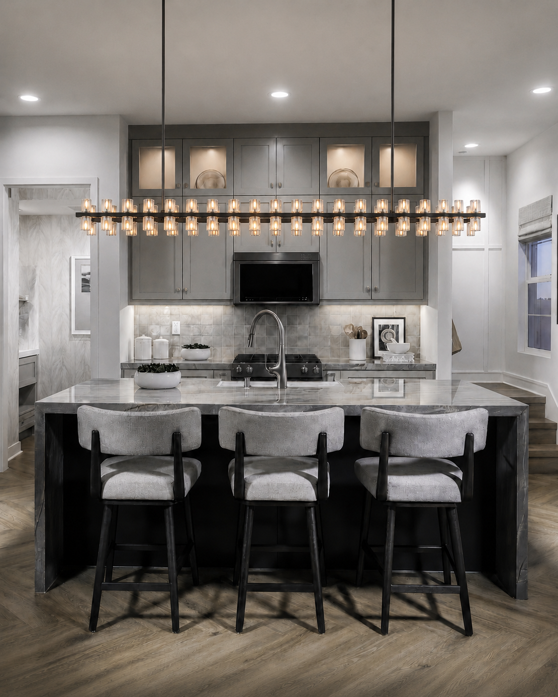 Arcuphoe LED Rectangular Chandelier