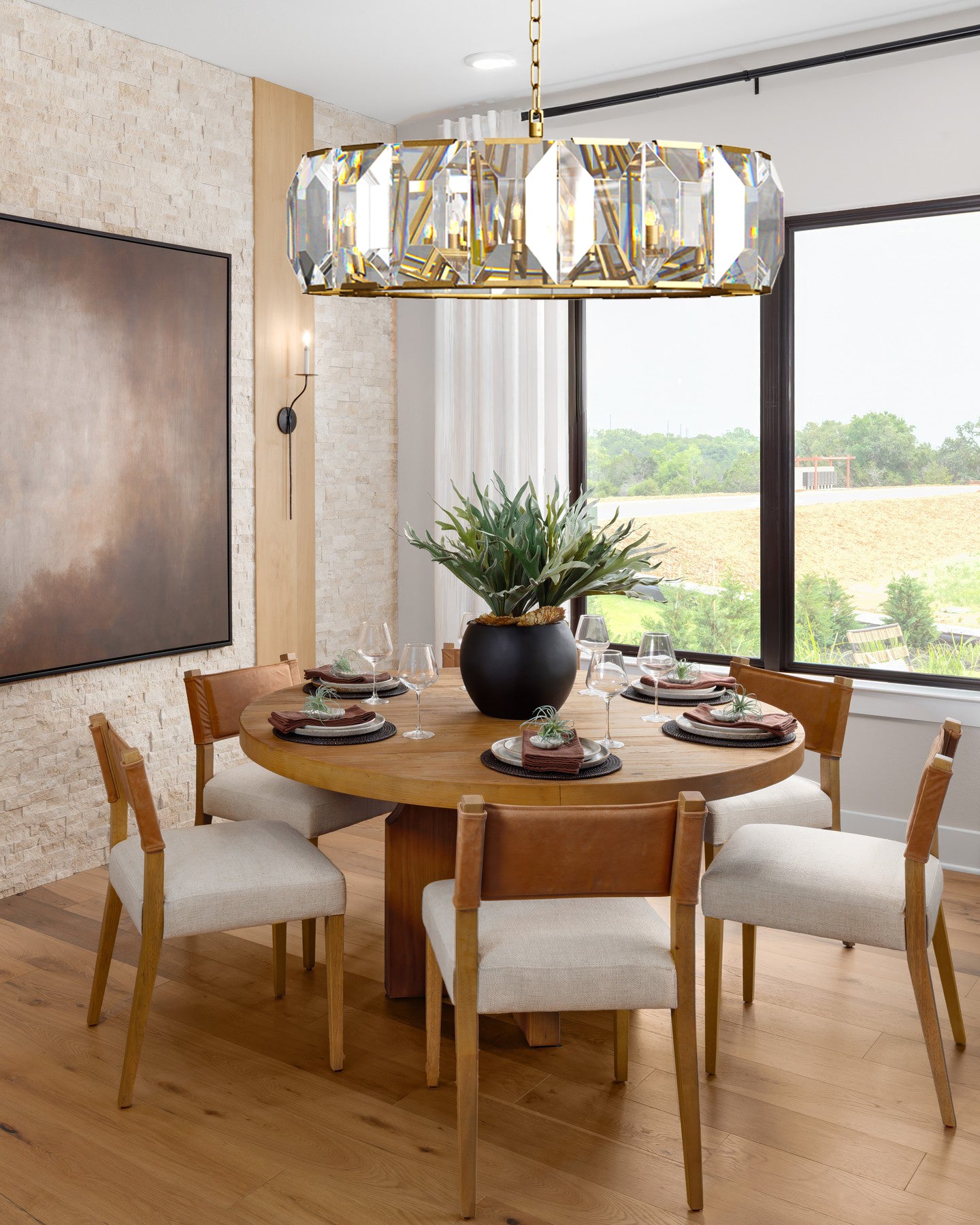 MARLOW CRYSTAL ROUND CHANDELIER 43"