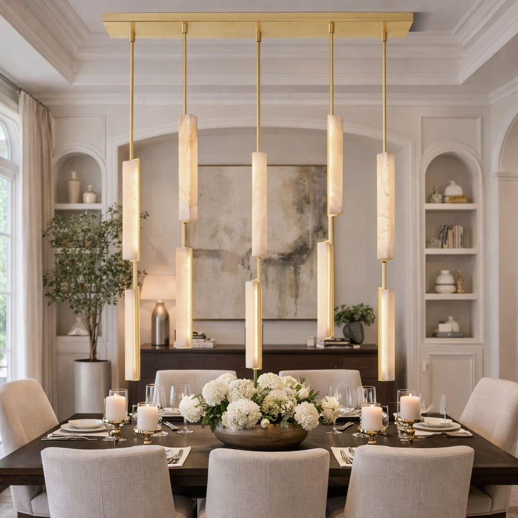 Budubon Alabaster Linear Chandelier