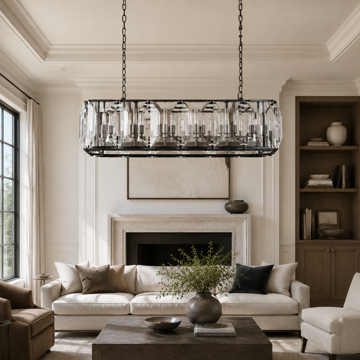 Hadilor Crystal Rectangular Chandelier
