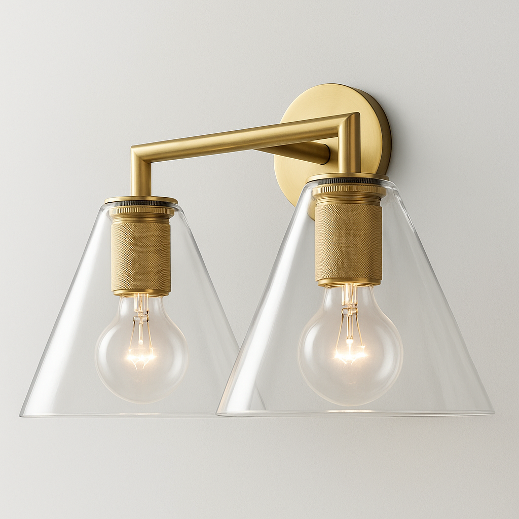 Utilitaira Funnel Shade Double Sconce