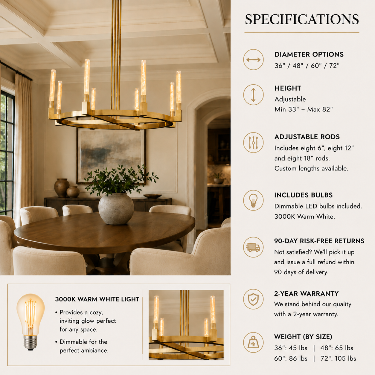 Caddula Round Chandelier