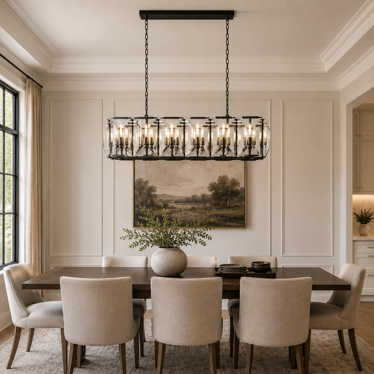 Marlow Crystal Rectangular Chandelier
