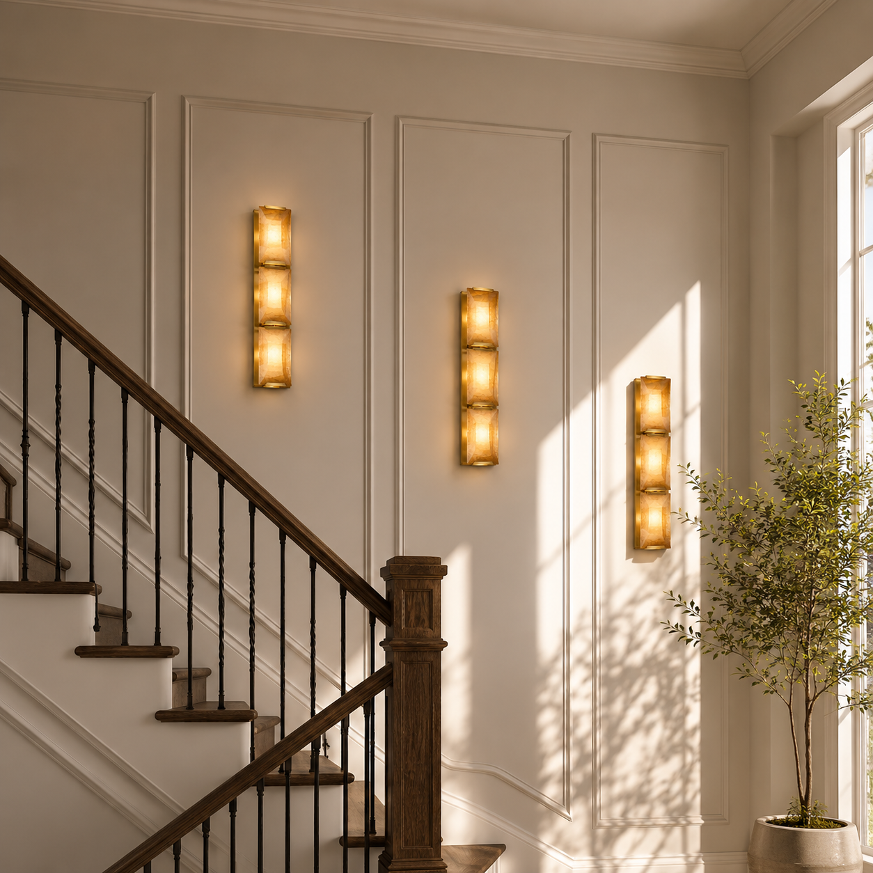 Marlow Calcite Triple Sconce
