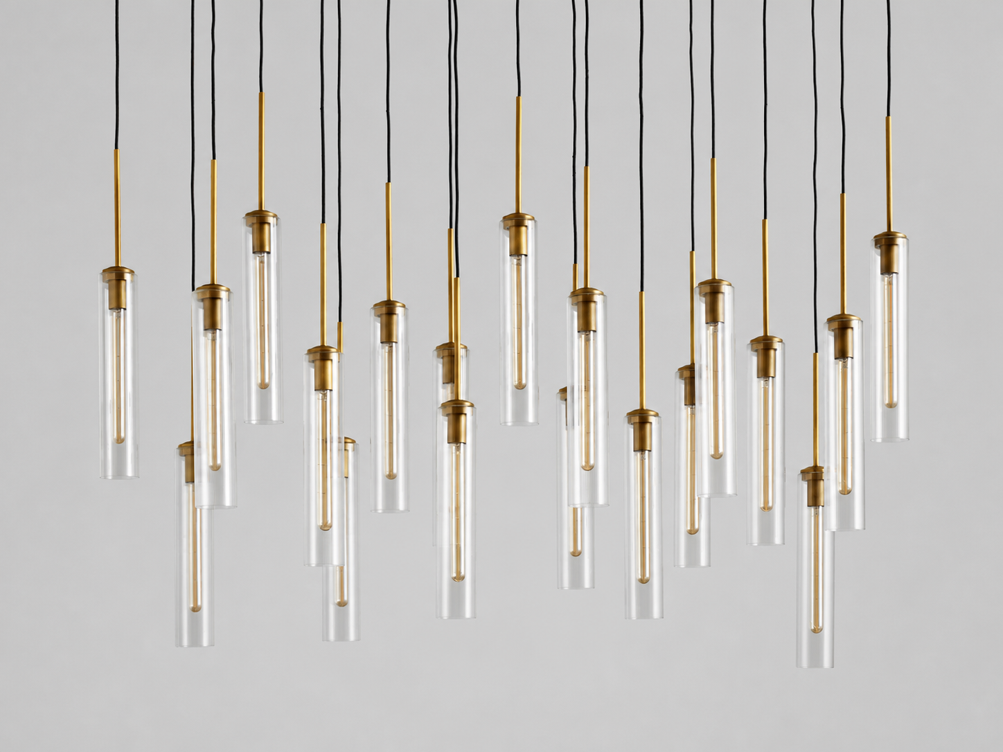 Colleena Linear Fluted Glass Chandelier