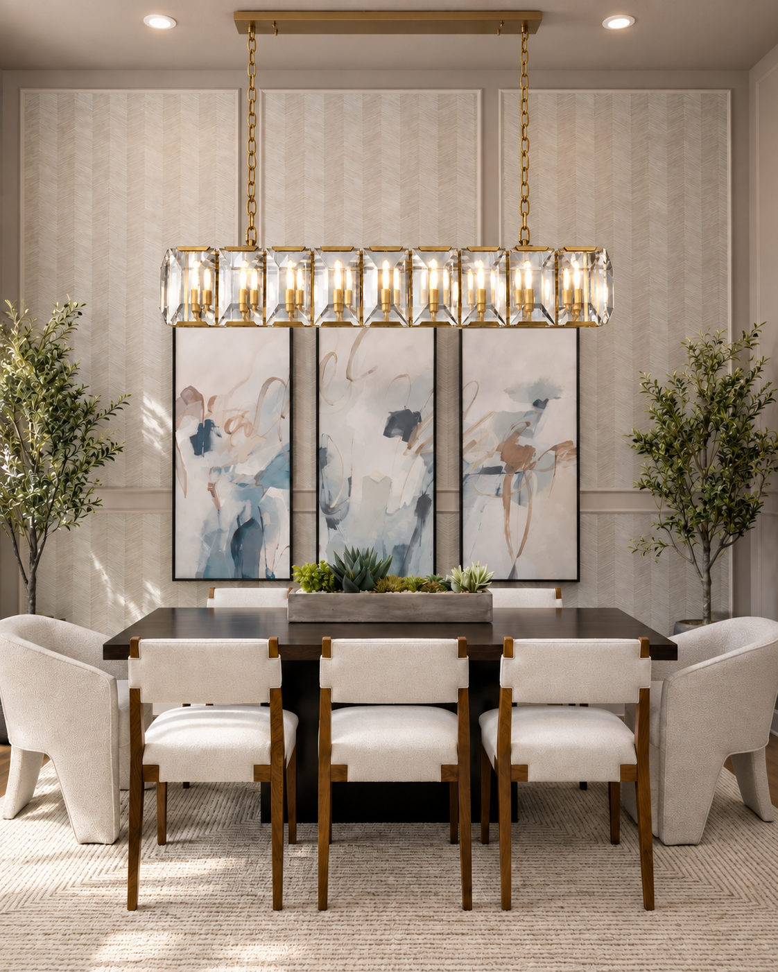 Hadilor Crystal Rectangular Chandelier
