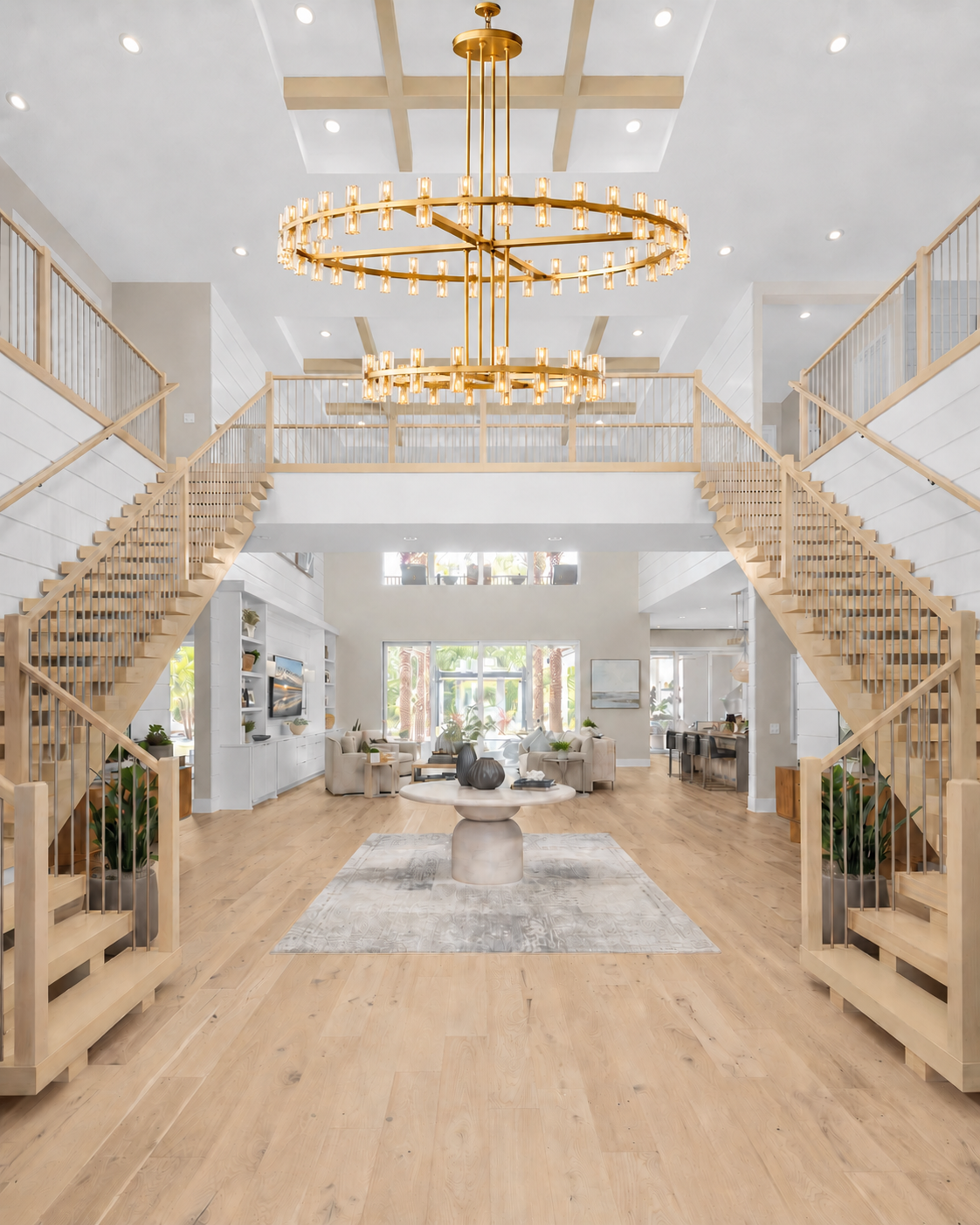 Arcuphoe Series Round Two-tierd Wagon Wheel Chandelier