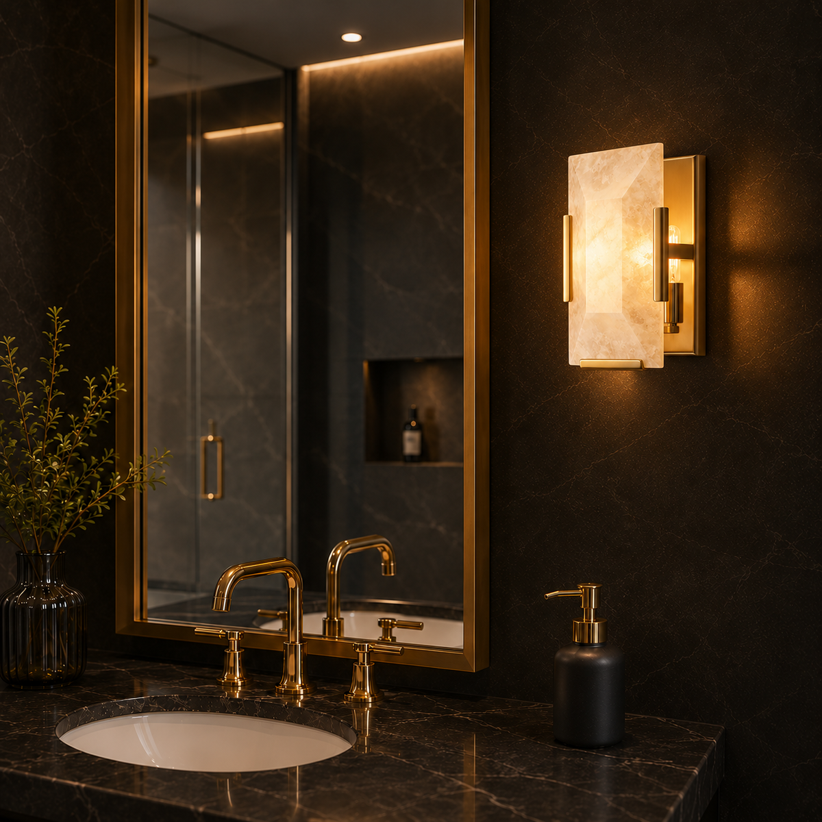 Hadilor Calcite Sconce