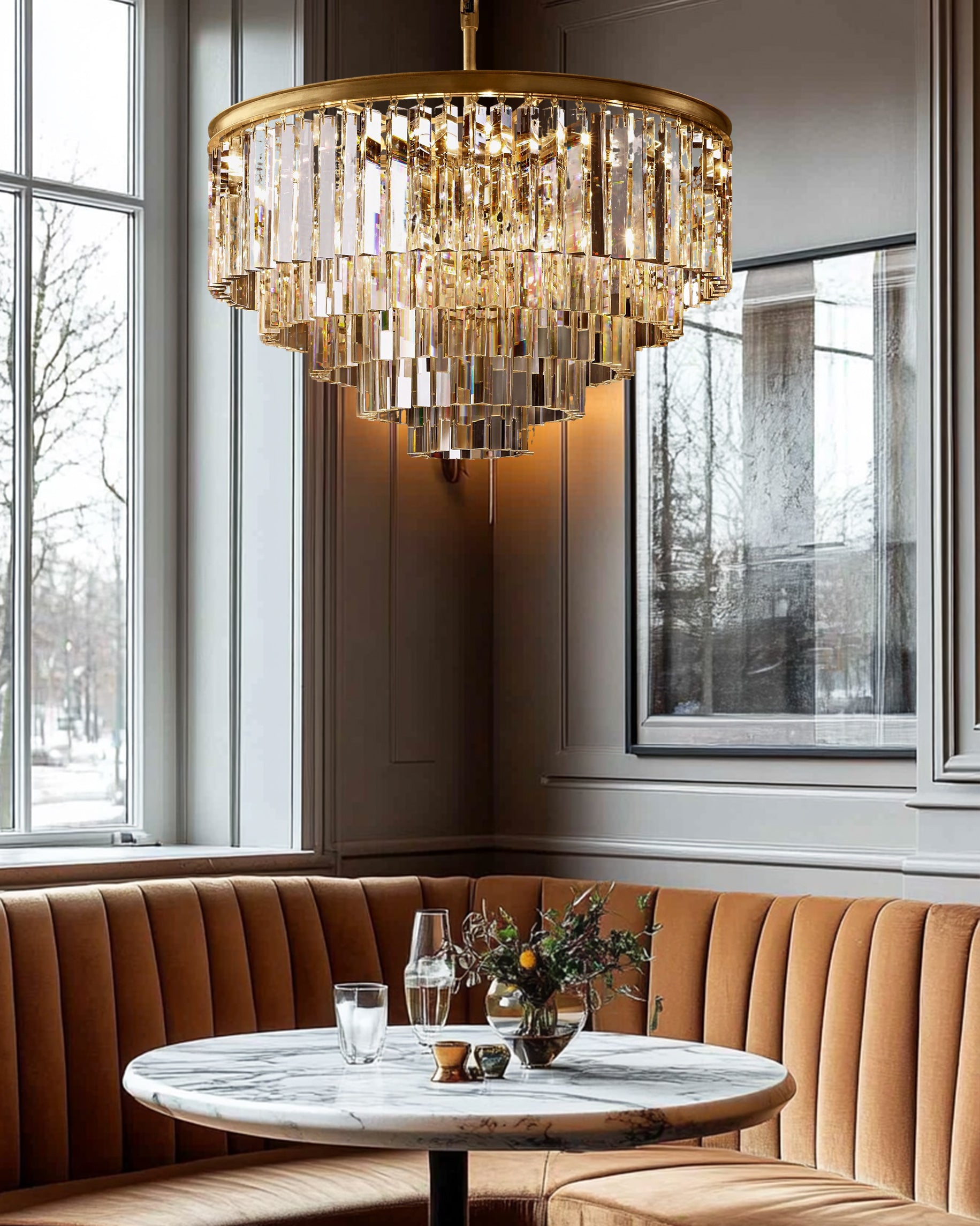 1920s Odeen Round Chandelier