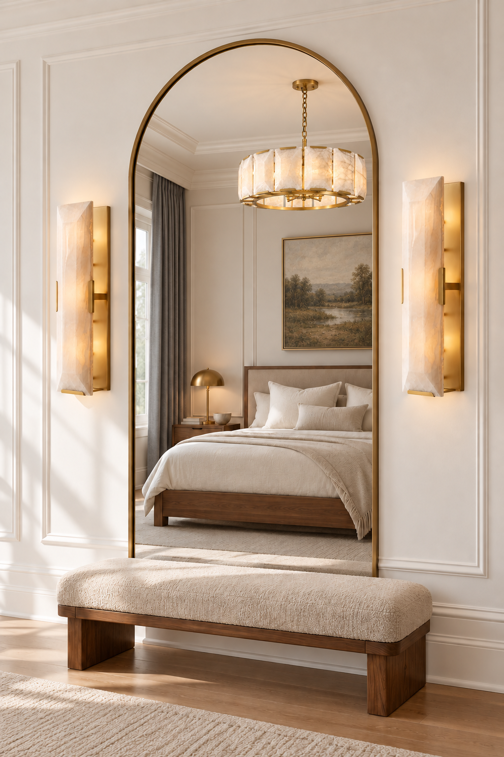 Hadilor Calcite Linear Sconce