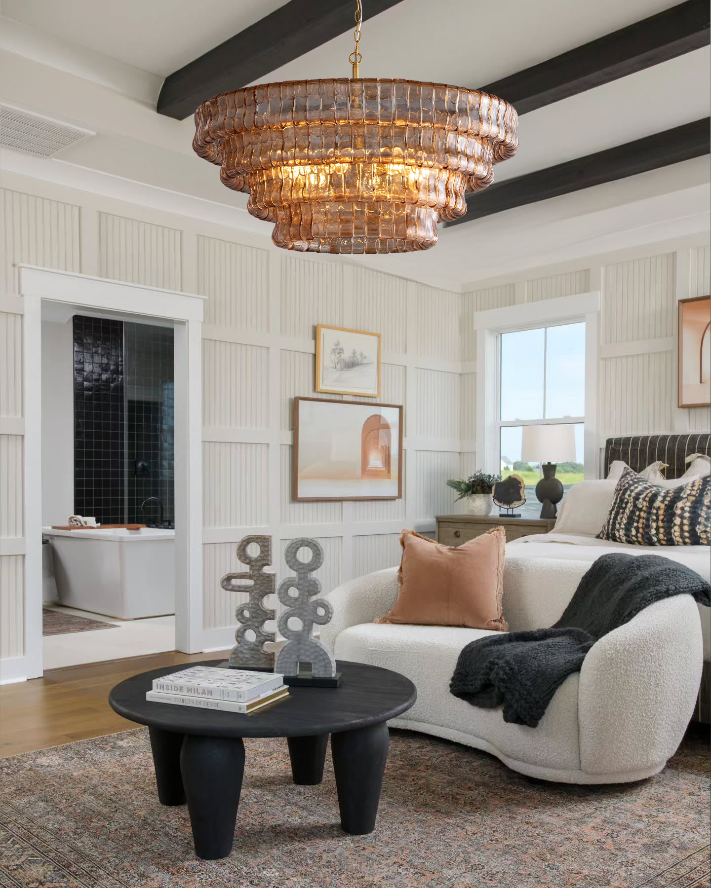 Ehiaccio Smoke Class Round Chandelier
