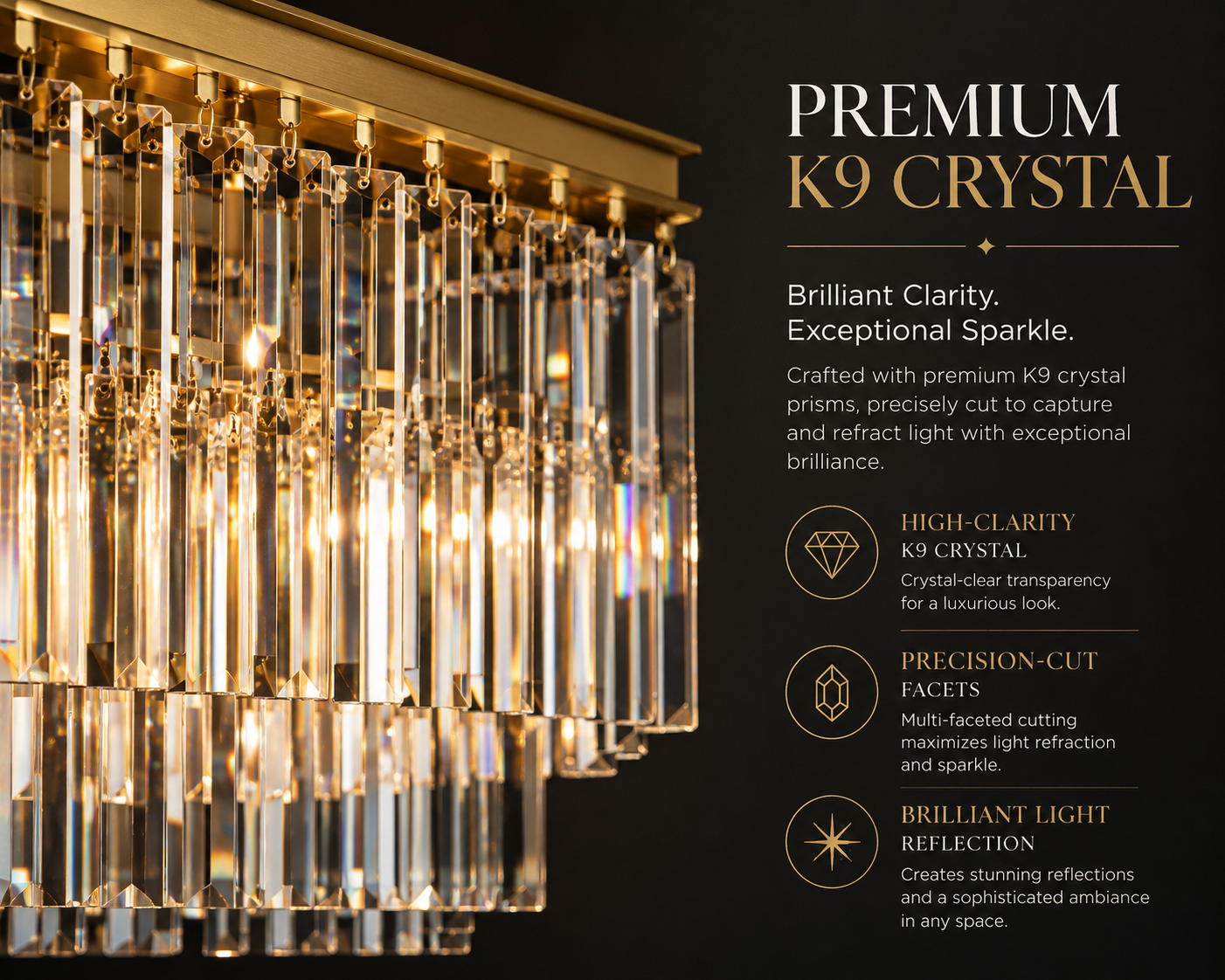 1920s Diomond Rectangular Chandelier
