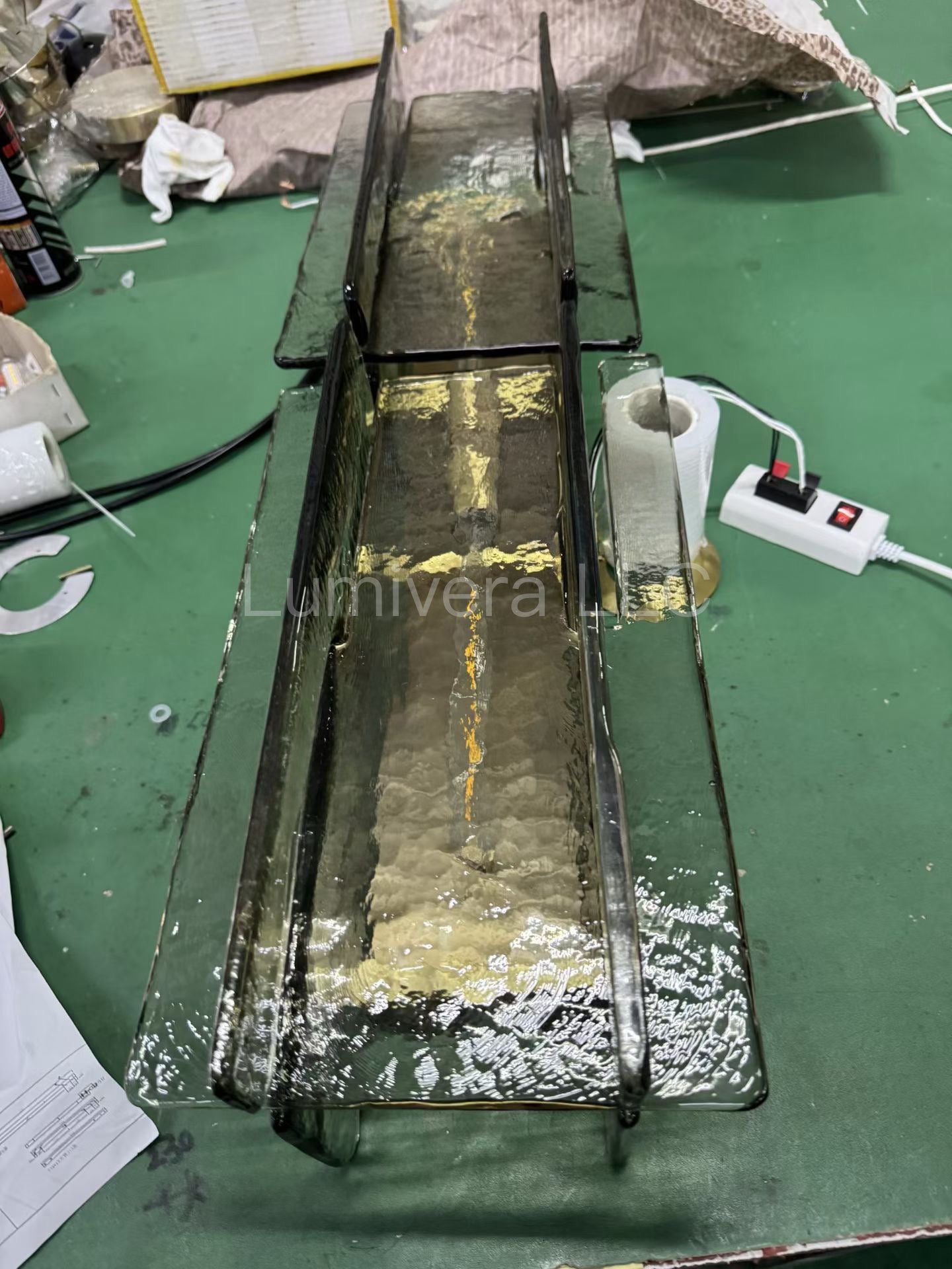 Lattica Glass Sconce 30"