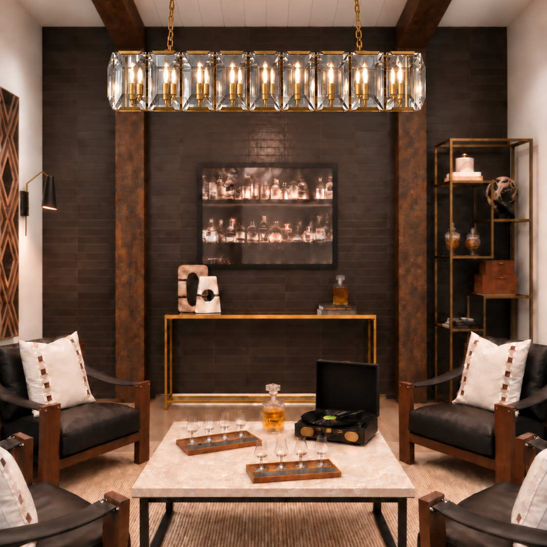Hadilor Crystal Rectangular Chandelier