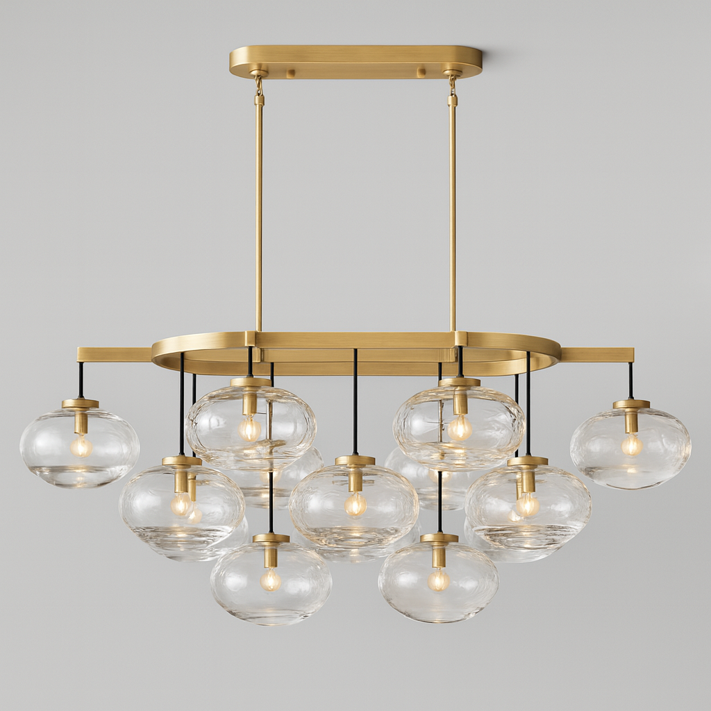 Babrette Clear Glass Linear Chandelier