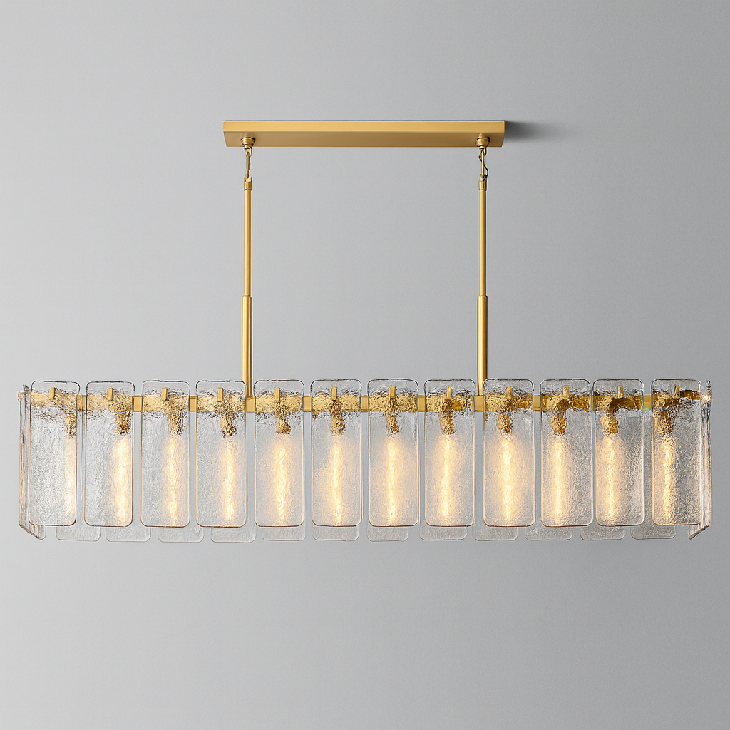Balamette Glass Rectangular Chandelier