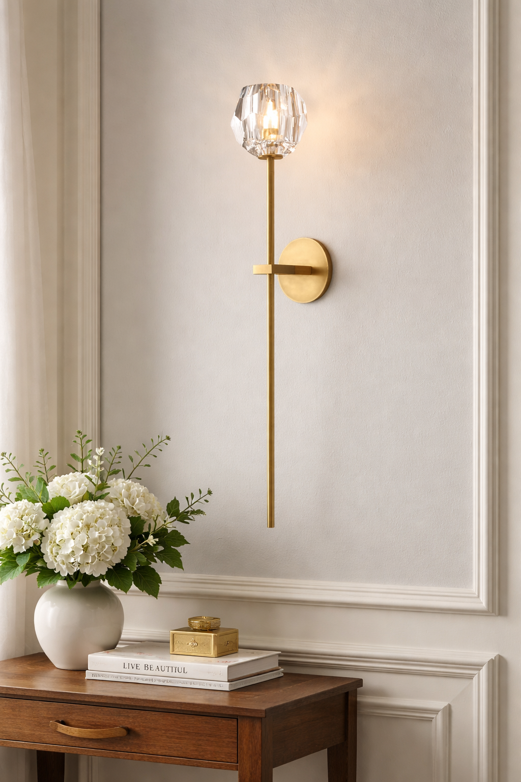Boule do Cristal Clear Glass Grand Sconce