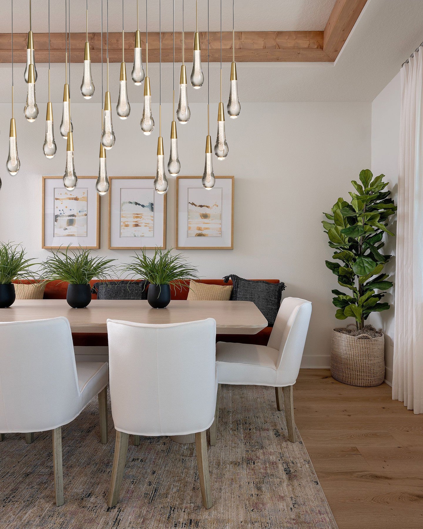 Soltaire Linear Chandelier, Chandelier for Dining Room, Living Room