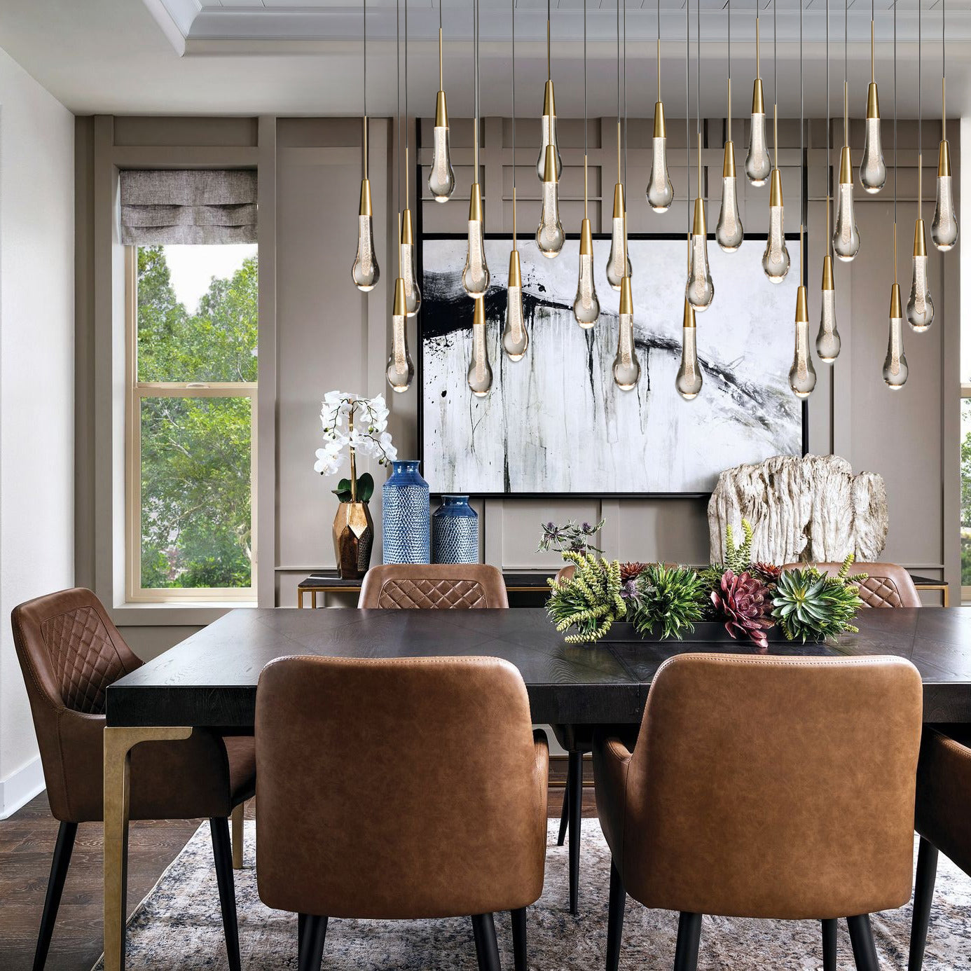 Soltaire Linear Chandelier, Chandelier for Dining Room, Living Room