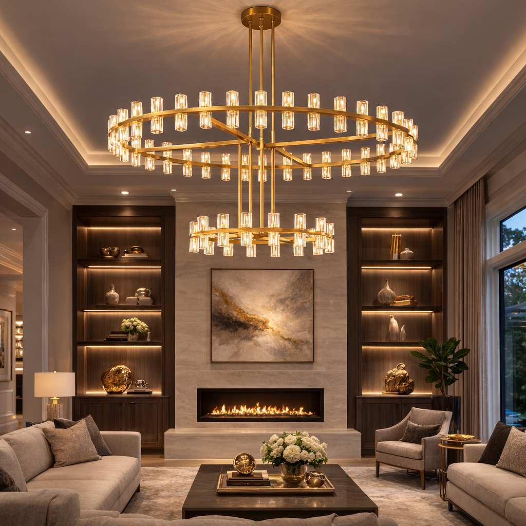 Arcachoe Round Two-tierd Wagon Wheel Chandelier