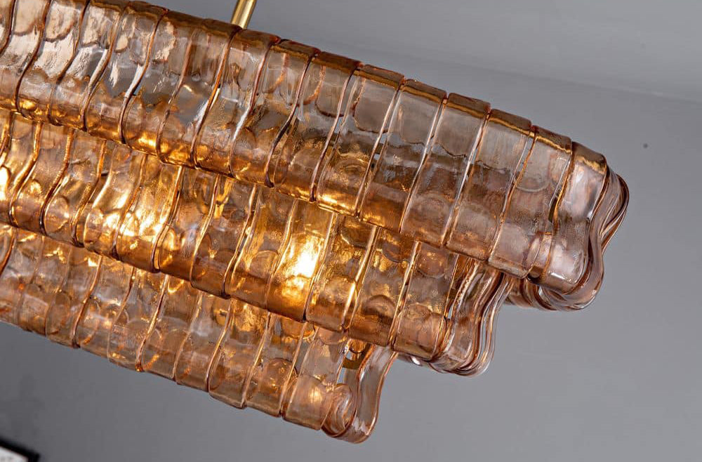 Ehiaccio Smoke Class Oval Chandelier