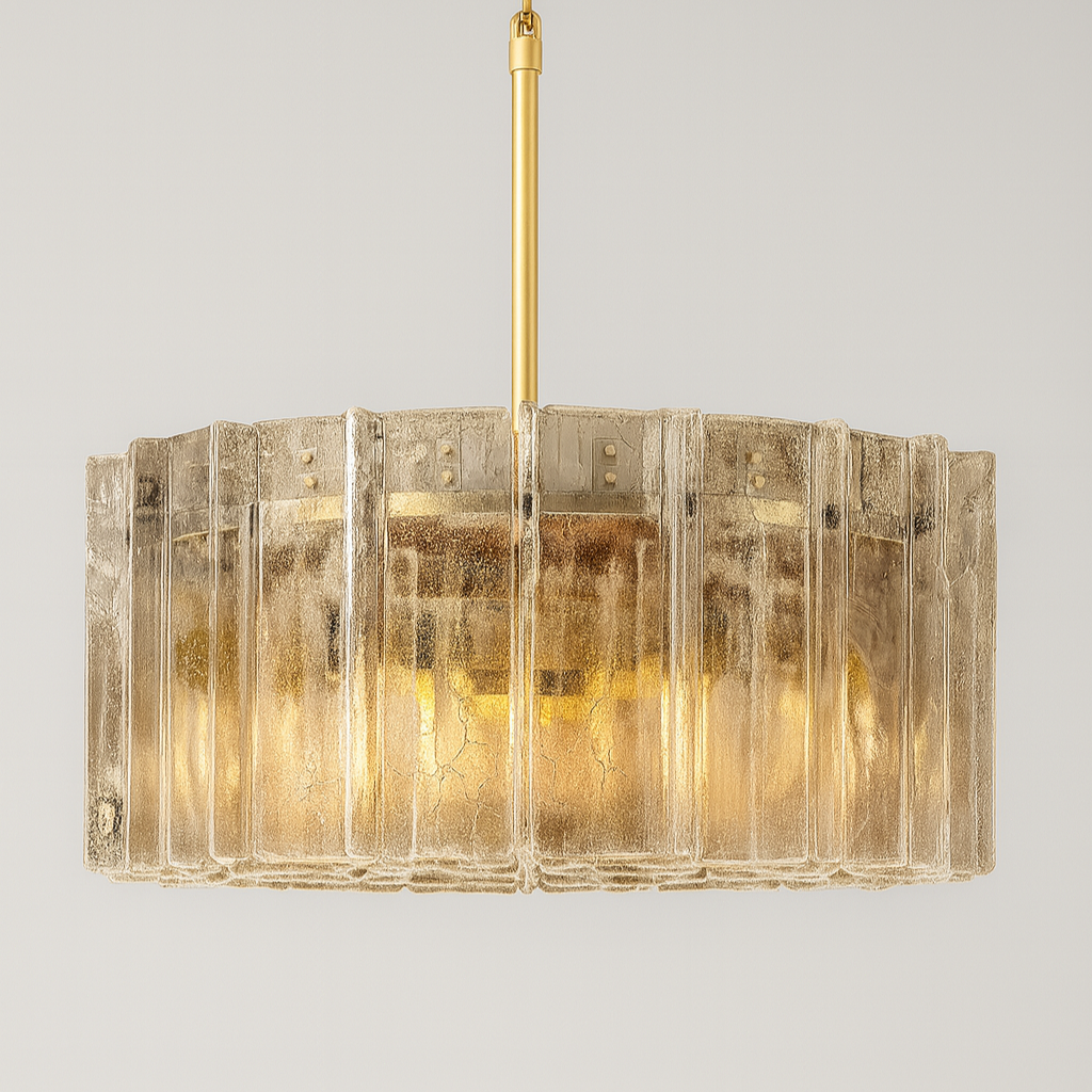 HATTICE SMOKE GLASS ROUND CHANDELIER