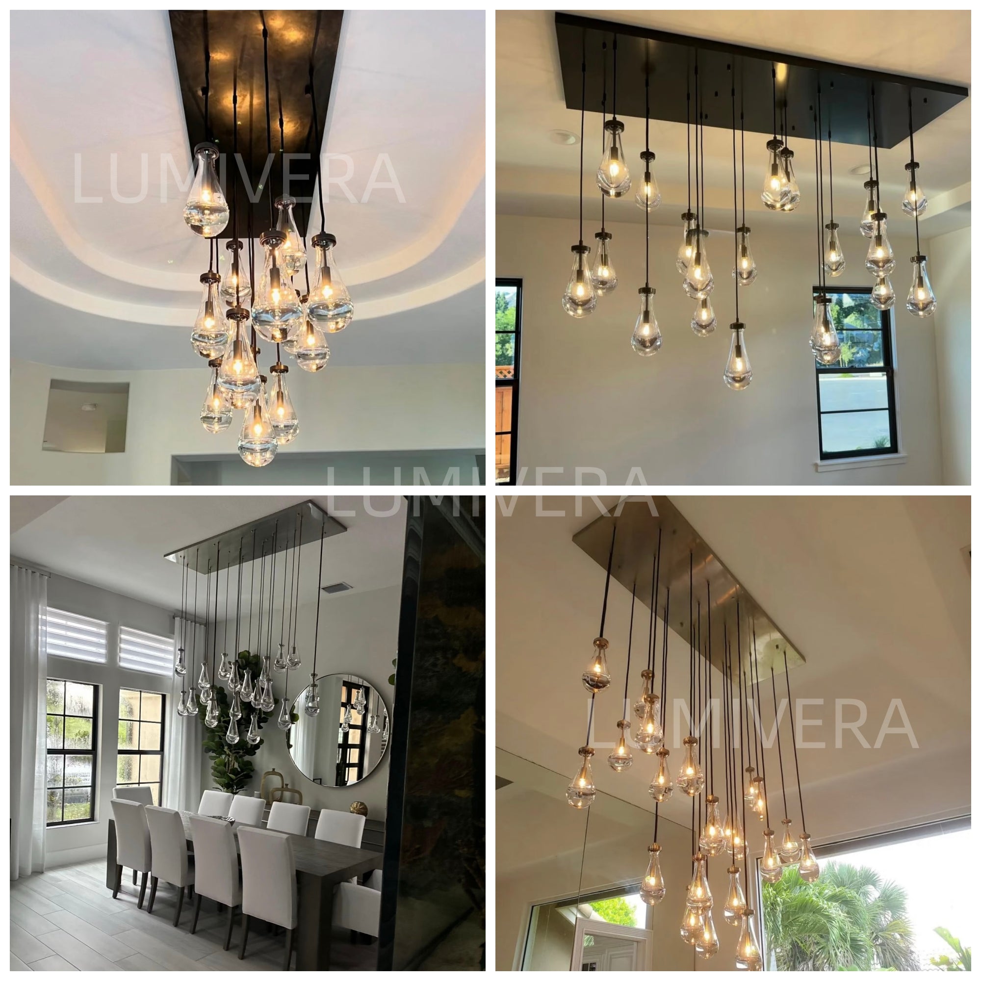 Rainy Rectangular Chandelier