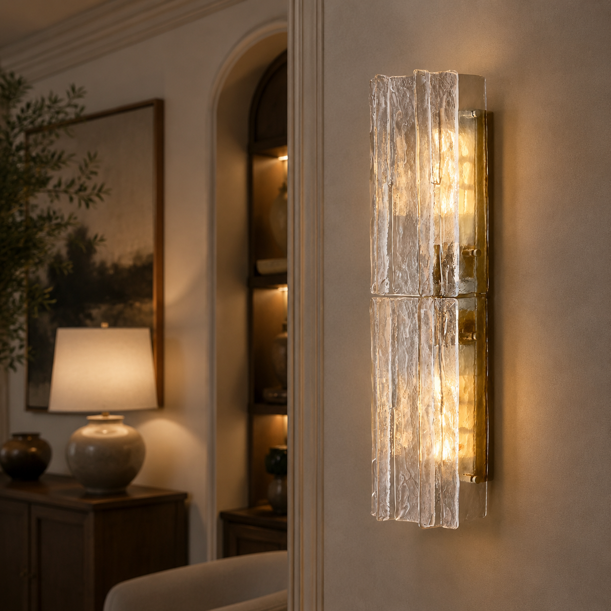 Lattica Glass Sconce 30"