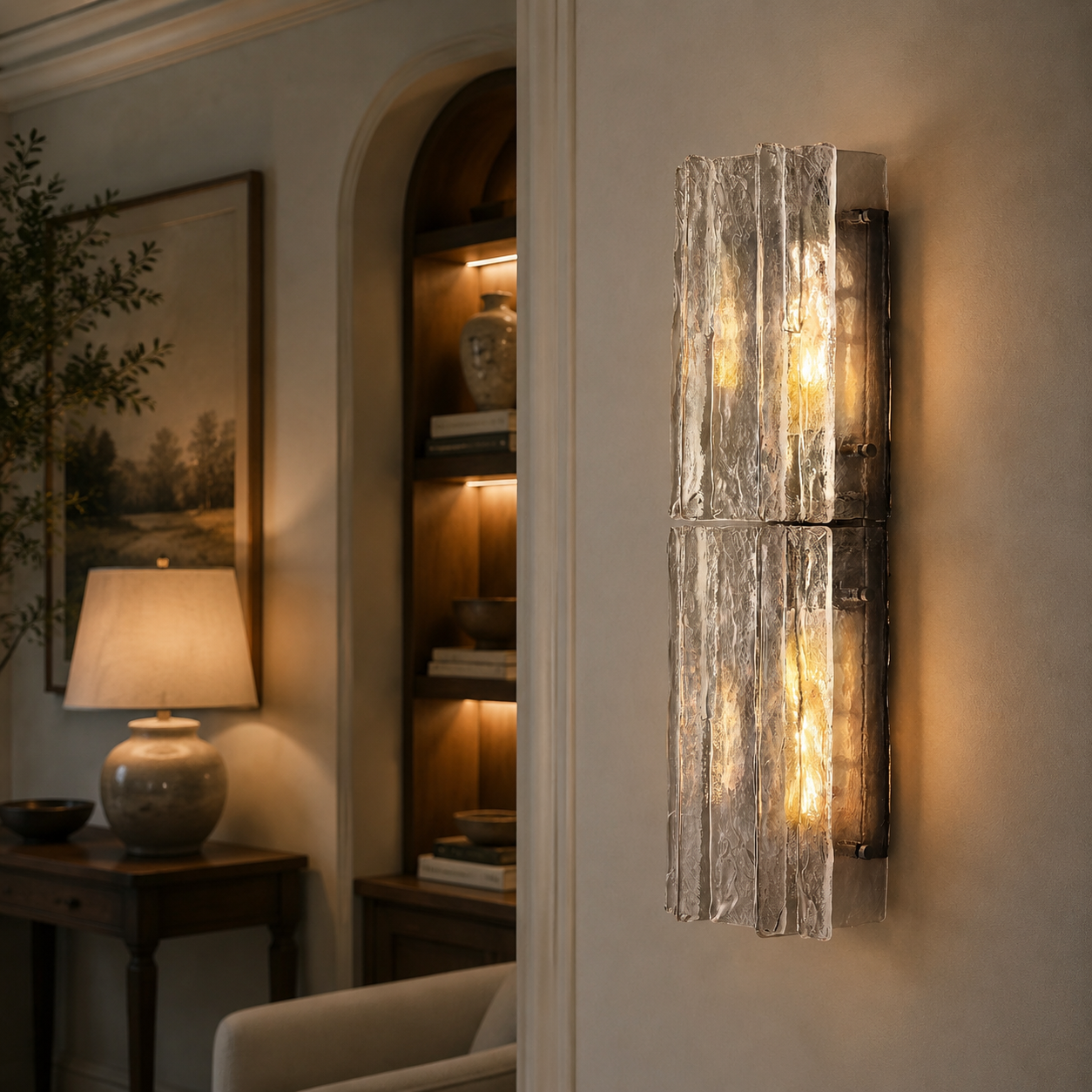 Lattica Glass Sconce 30"