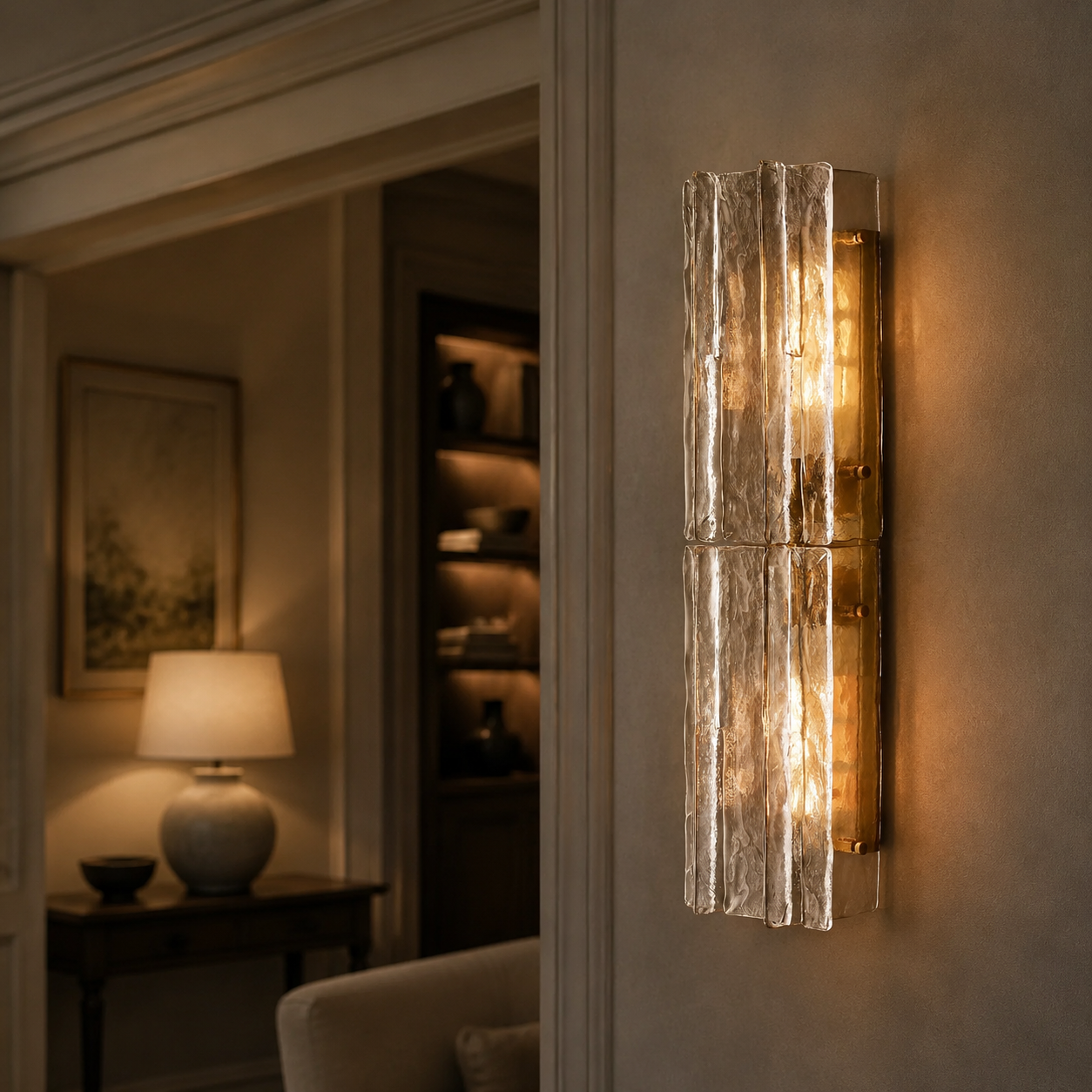 Lattica Glass Sconce 30"