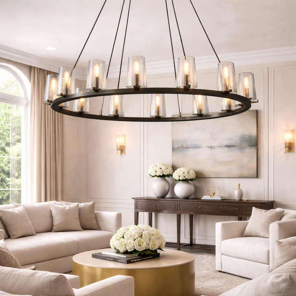 Pauillace Round Chandelier