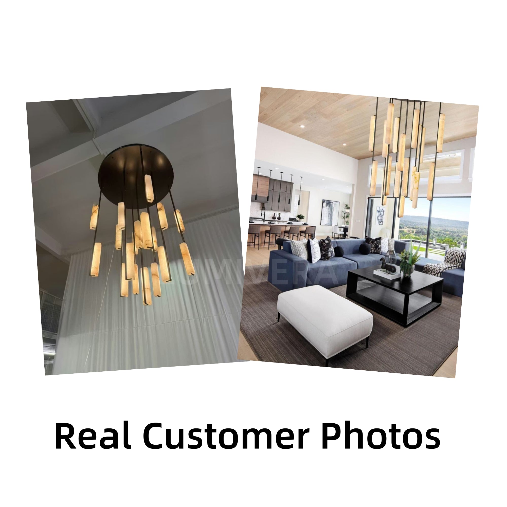 Budubon Alabaster Round Chandelier