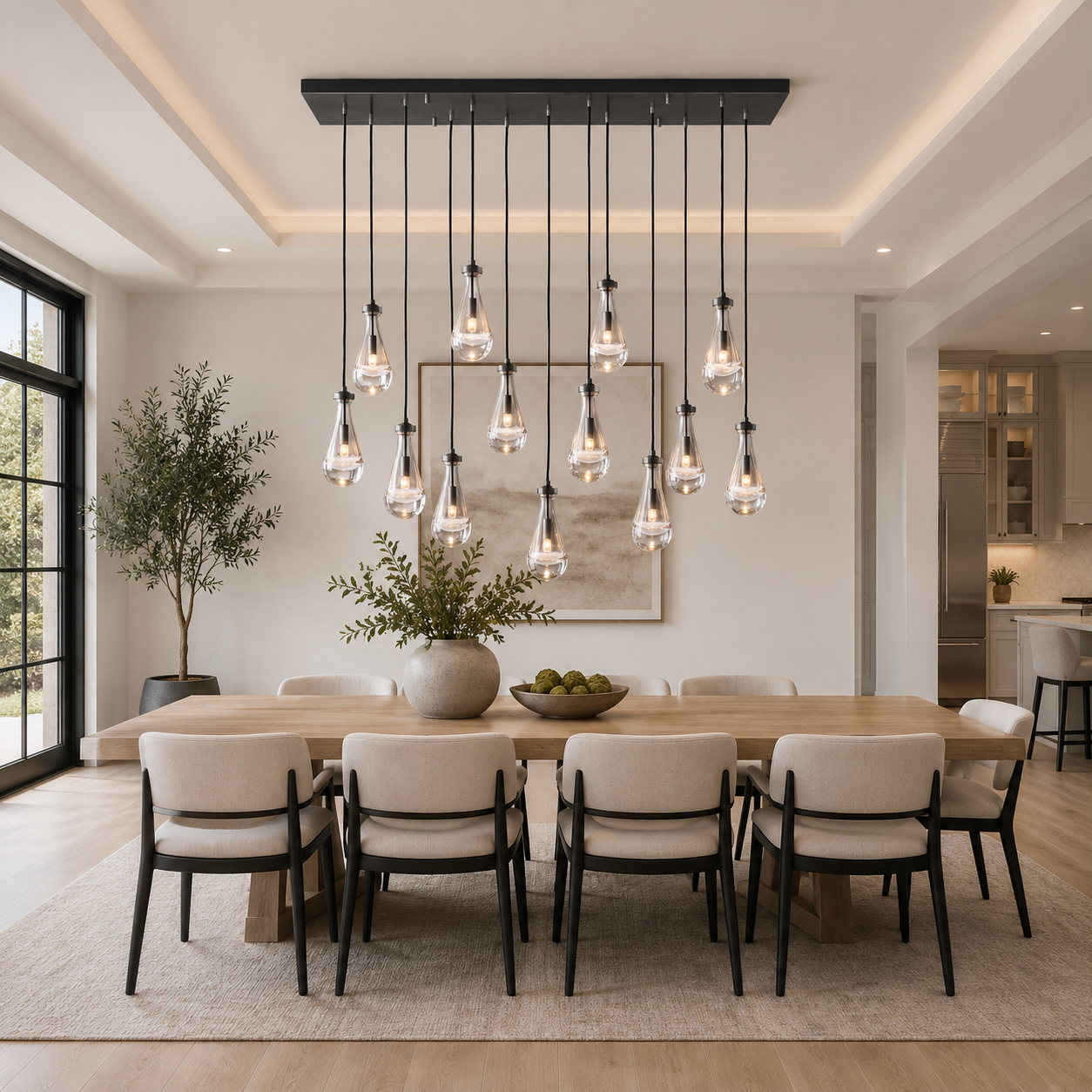 Rainy Rectangular Chandelier