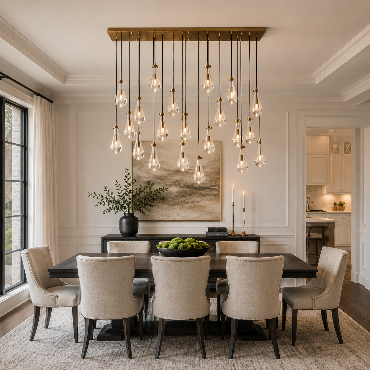 Rainy Rectangular Chandelier