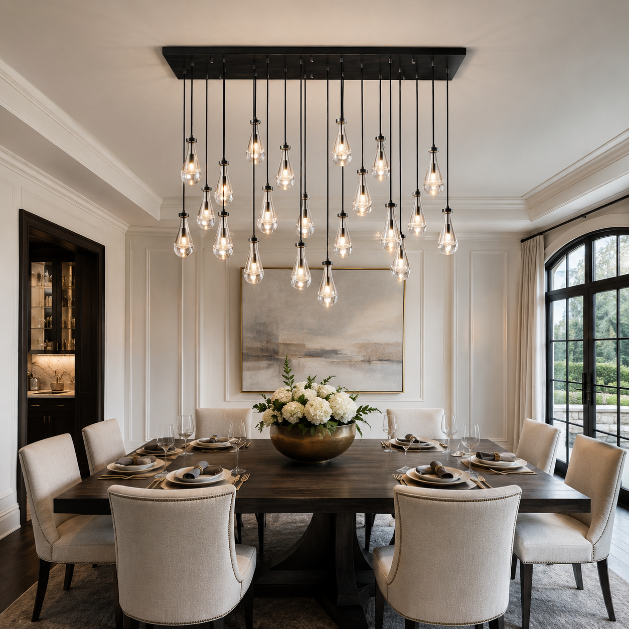 Rainy Rectangular Chandelier