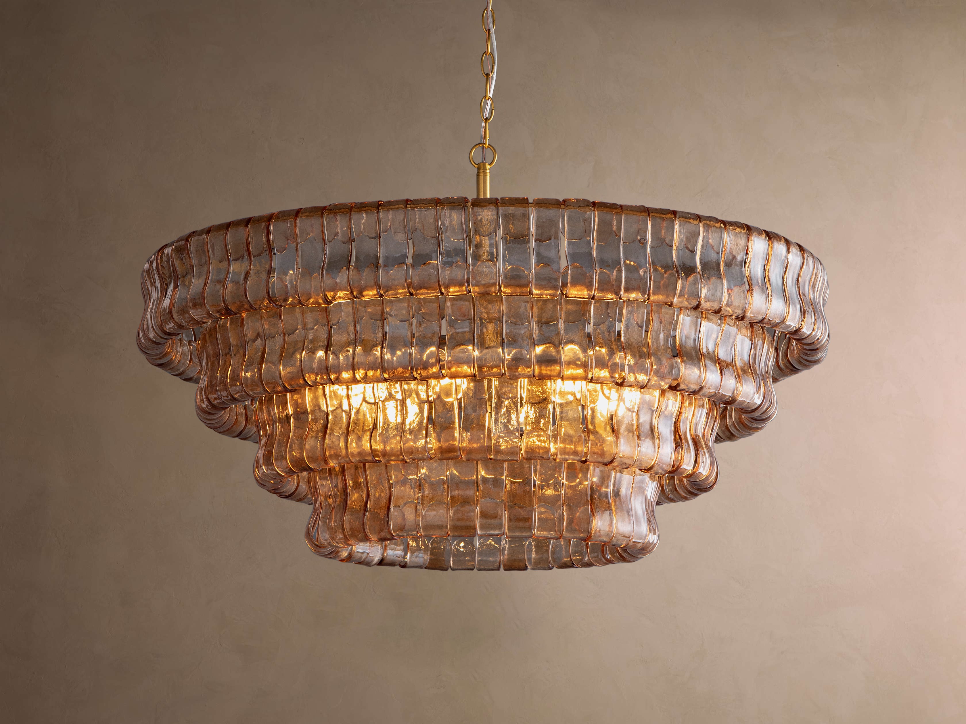 Ehiaccio Smoke Class Round Chandelier