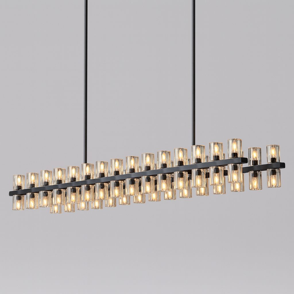 DRCACHON LED RECTANGULAR CHANDELIER